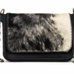 Handmade Cowhide Leather Crossbody Bag - Black - Handmade Egyptian Leather - ASL